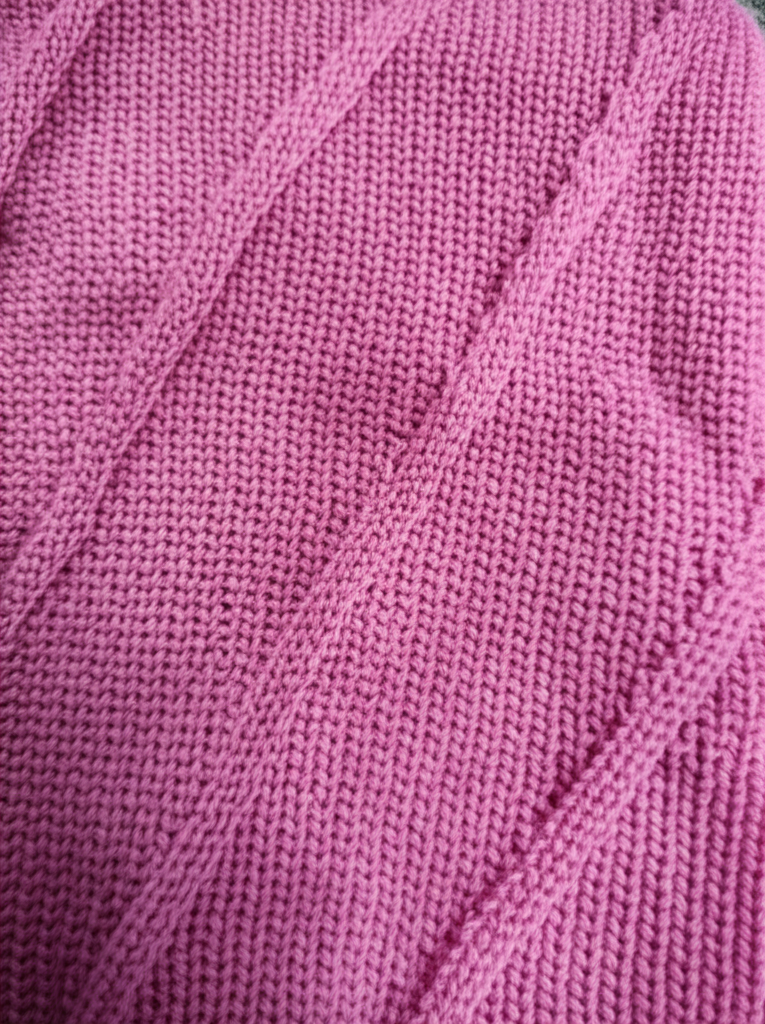 Manta Tricot Rosa